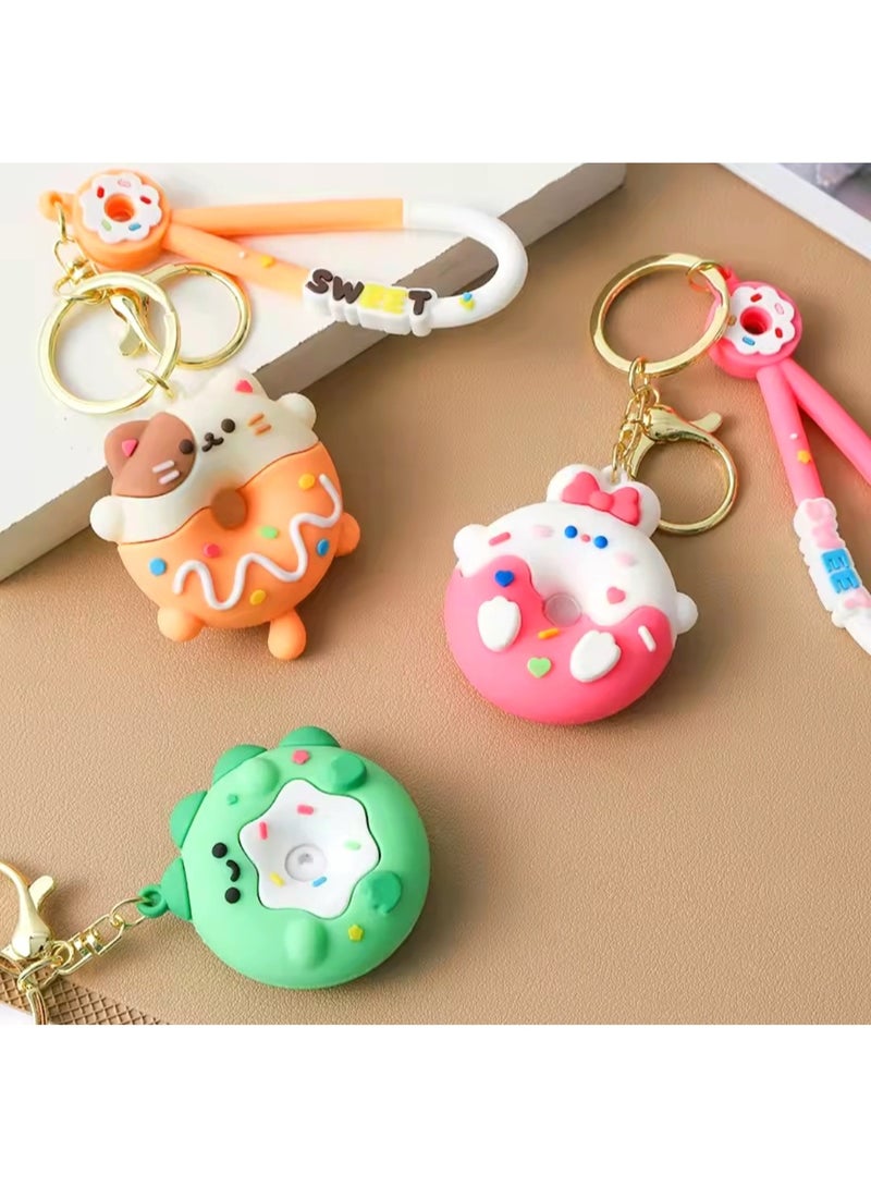 ميدالية رابر شكل دونتس لون وردي - Image 5